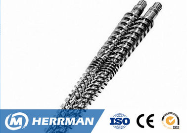 38CrMOALA Material Plastic Extruder Screw , Durable Parallel Twin Screw, cable machine